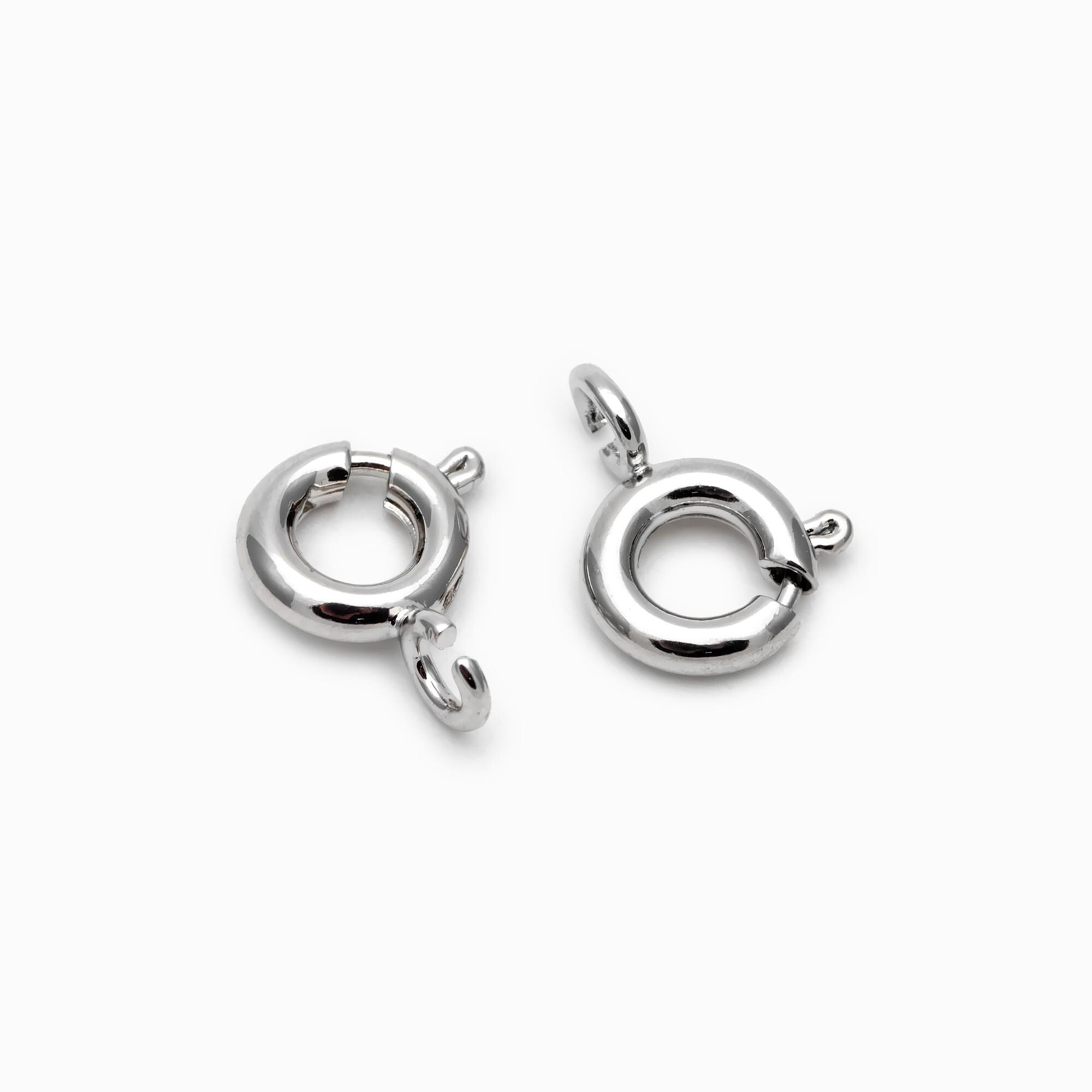 20pcs Round Spring Clasp, Necklace Clasp, Gold Spring Clasp, Jewelry Clasp, Suitable For Jewelry Making Supplies (GB-3764-C)